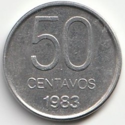 ARGENTINE - KM 90 - 50 CENTAVOS 1983