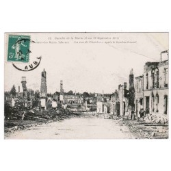 51250 - SERMAIZE-LES-BAINS - 1914 - BATAILLE DE LA MARNE - LA RUE DES CHEMINOTS APRES LES BOMBARDEMENTS
