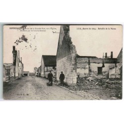 51320 - SOMMESOUS - MAISONS DE LA GANDE RUE VERS L'ÉGLISE DÉTRUITES PAR LE BOMBARDEMENT