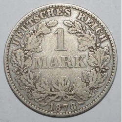 DEUTSCHLAND - KM 7 - 1 MARK 1878 B - Hannover - Wilhelm I