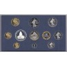 FRANCE - PROOF COIN SET FRANCS 1991 - 11 COINS