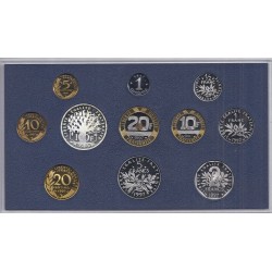 FRANCE - PROOF COIN SET FRANCS 1991 - 11 COINS