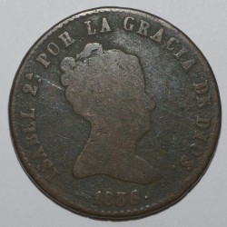 ESPAGNE - KM 512.3 - 8 MARAVEDIS 1836 - Isabelle II