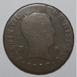 ESPAGNE - KM 486.1 - 8 MARAVEDIS 1827 J - Ferdinand VII