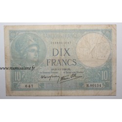 FAY 07/21 - 10 FRANCS MINERVE - 21/11/1940 - PICK 84