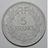 GADOURY 766a - 5 FRANCS 1948 TYPE LAVRILLIER ALU 9 FERME - TTB - KM 888