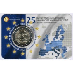 BELGIQUE - 2 EURO 2019 - 25 ANS DE L'INSTITUT MONÉTAIRE EUROPÉEN - Coincard