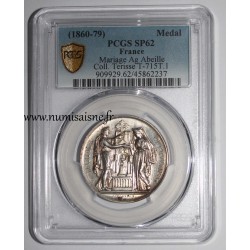 WEDDING MEDAL - 'CHRISTIAN MARRIAGE' - TERISSE COLLECTION - PCGS - SP 62- SILVER
