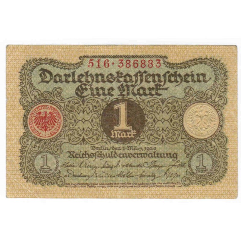 GERMANY - PICK 58 - 1 MARK - 01/03/1920