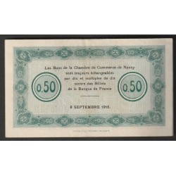 COUNTY 54 - NANCY - CHAMBER OF COMMERCE - 50 CENTIMES - 09/09/1915