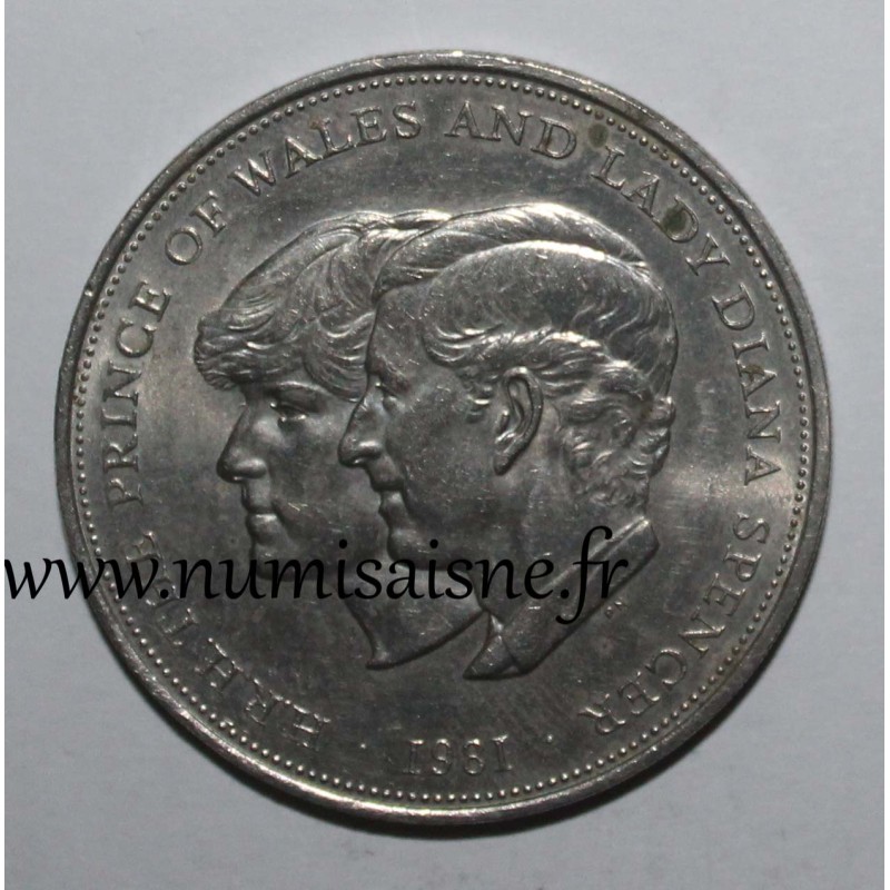 copy of GREAT BRITAIN - KM 920 - 25 NEW PENCE 1981 - MARRIAGE OF CHARLES AND DIANA