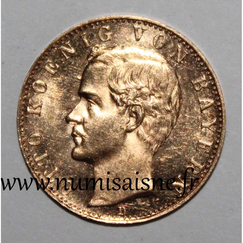 GERMAN STATES - BAVARIA - KM 910 - 10 MARK 1888 D - GOLD