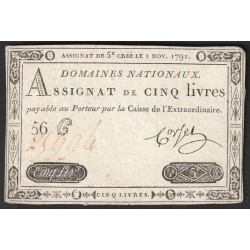 ASSIGNAT DE 5 LIVRES -...