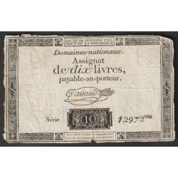 ASSIGNAT OF 10 LIVRES -...