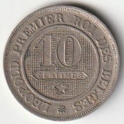 BELGIUM - 10 CENTIMES 1864...