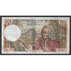 FRANCE - PICK 147 - 10 FRANCS VOLTAIRE - 05/02/1970 - H.561