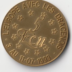 FRANCE - 83 - PROVENCE-ALPES-COTE-D'AZUR - DRAGUIGNAN - ECU DES VILLES - 5 ECU 1993 - 40TH OLIVE FAIR