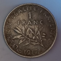 FRANCE - KM 844 - 1 FRANC 1917 - TYPE SOWER