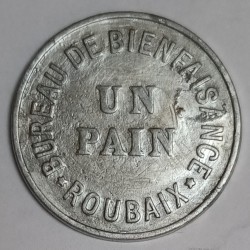 FRANCE - 59 - ROUBAIX - BUREAU DE BIENFAISANCE - 1 PAIN - NON DATÉ - BLASON 12 HERMINES - El.Mon.40.1a