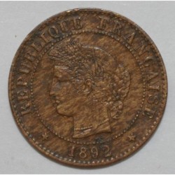 FRANCE - KM 826 - 1 CENTIME 1892 A - Paris - TYPE CÉRÈS