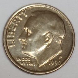 ETATS UNIS - KM 195a - 1 DIME 1990 P - Philadelphie - FRANKLIN ROOSEVELT