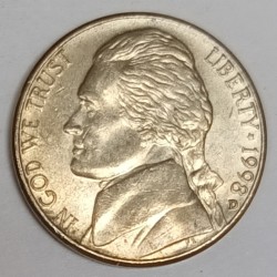 VEREINIGTE STAATEN - KM A192 - 5 CENTS 1998 D - Denver  - Thomas Jefferson