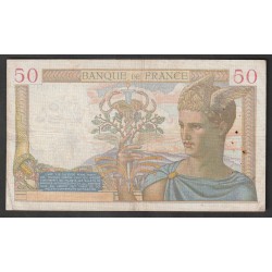 FRANCE - PICK  85 - 50 FRANCS CERES - TYPE 1933 - 08/02/1940