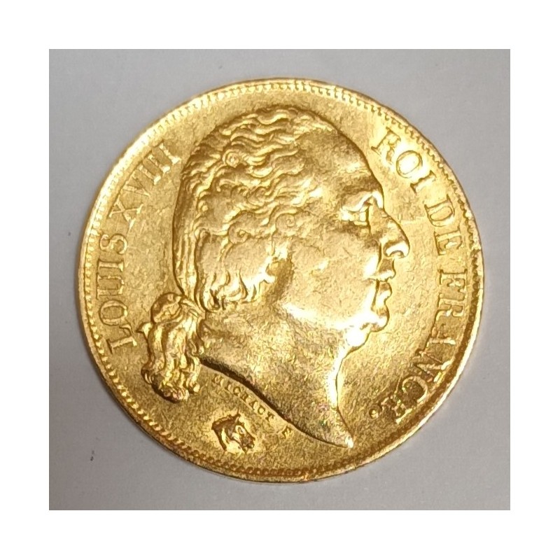 FRANCE - KM 712 - 20 FRANCS 1818 W - Lille - GOLD - LOUIS XVIII