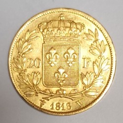 FRANCE - KM 712 - 20 FRANCS 1818 W - Lille - GOLD - LOUIS XVIII