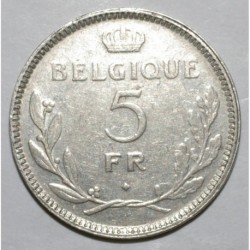 BELGIUM - KM 108 - 5 FRANCS 1937 - Edge A - LEOPOLD III - French legend