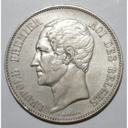 BELGIUM - KM 17 - 5 FRANCS 1849 - Rand A - LEOPOLD 1st - Bare head