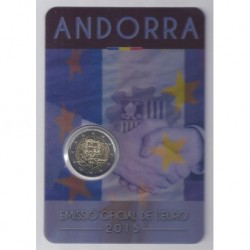 ANDORRE - 2 EURO 2015 - 25 ANS D'UNION DOUANIÈRE AVEC L'UNION EUROPÉENNE