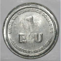 59 - DOUAI -  1 ECU - DECEMBER 1991 - UNION OF TRADE