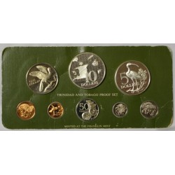 TRINIDAD AND TOBAGO - COIN SET 8 COINS 1975