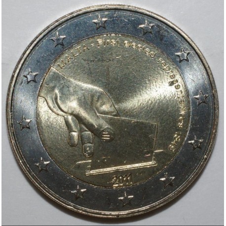 MALTE - KM 144 - 2 EURO 2011 - ÉLÉCTION DES PREMIERS REPRÉSENTANTS DU PAYS EN 1849