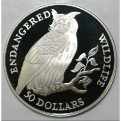 COOK ISLANDS - KM 93 - 50 DOLLARS 1991 - Eurasian eagle-owl