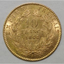 FRANKREICH - KM 800 - 10 FRANCS 1866 A - TYP NAPOLÉON III - GOLD