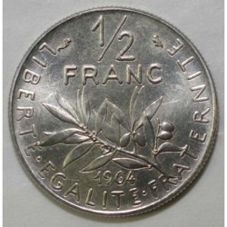 FRANKREICH - KM 931.1 - 1/2 FRANC 1964 TYP SÄMANN - VOR SERIE MIT MÜNZZEICHEN