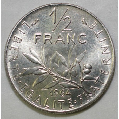 FRANCE - KM 931.1 - 1/2 FRANC 1964 TYPE SOWER - PRE SERIE WITH MINT MARK