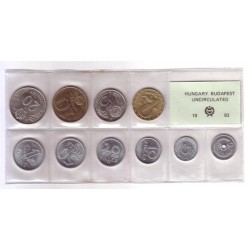HUNGARY - 10 COINS SET - HUNGARY BUDAPEST UNCIRCULATED 1983