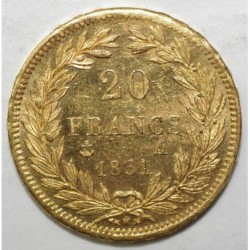 GADOURY 1030a - 20 FRANCS 1831 A - OR - LOUIS PHILIPPE - Tranche en relief - SUP