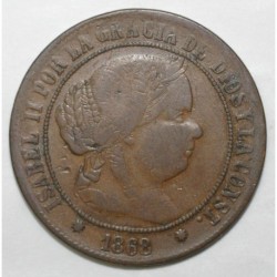 SPANIEN - KM 635 - 5 CENTIMES 1888 OM - Isabel II